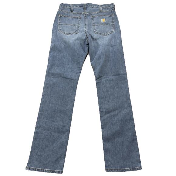 NWOT Carhartt Rugged Flex Relaxed Fit Light Wash Stretch Denim Jeans Mens 32x34 - Picture 2 of 10